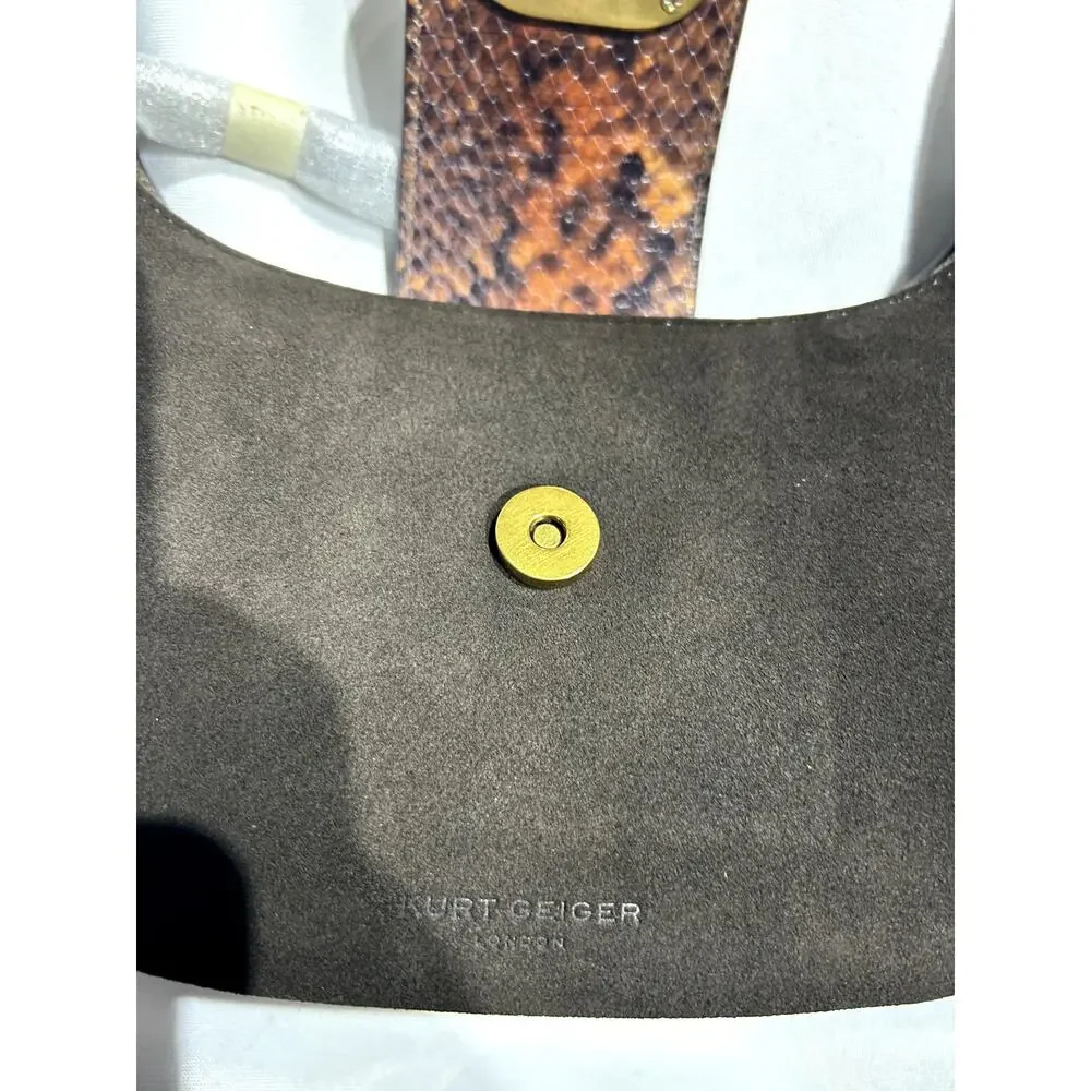 Kurt Geiger Chelsea Hobo Brown Suede Shoulder Bag NWT - Picture 5 of 11